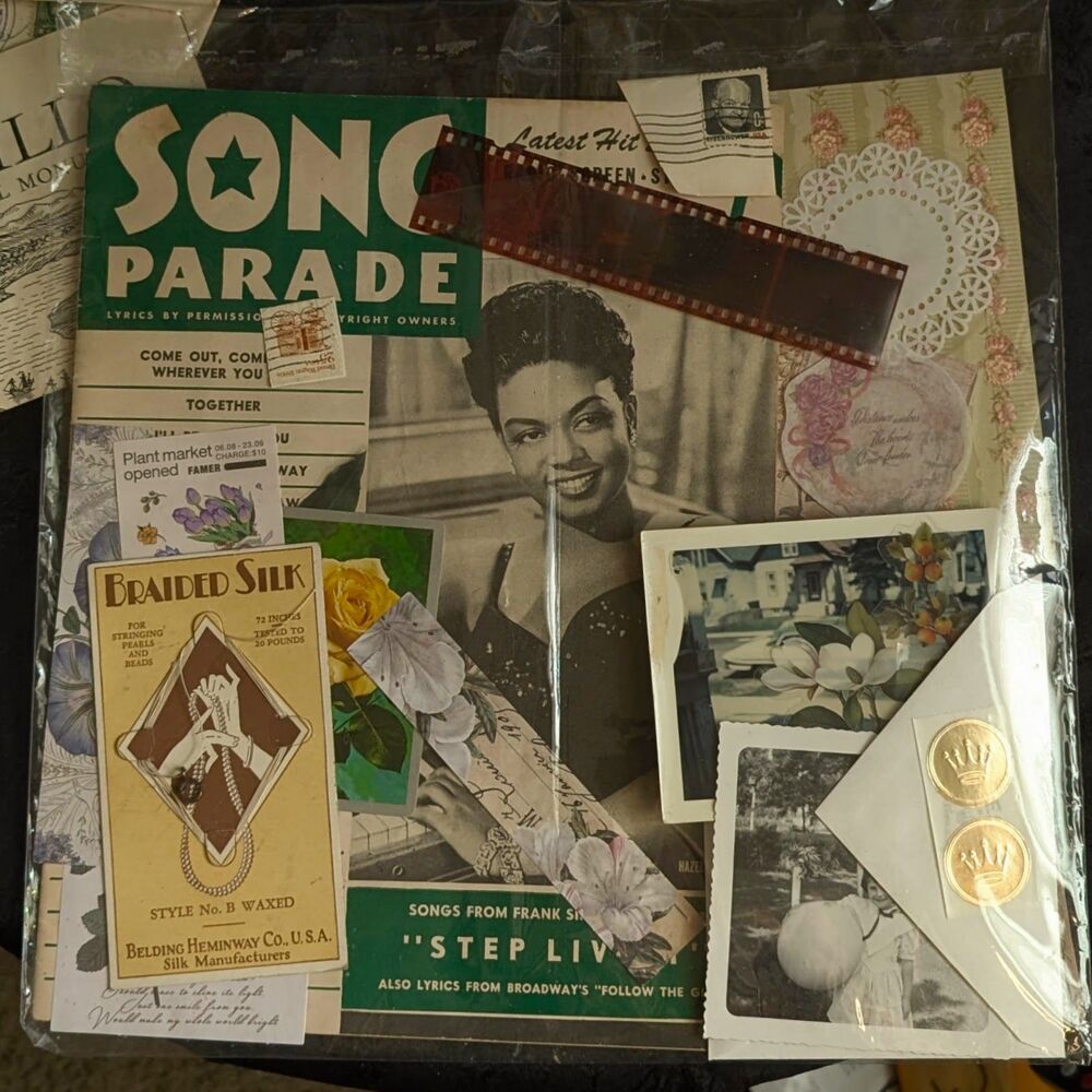 Vintage Paper Ephemera Bundle Lot Antique Floral Junk Journaling
